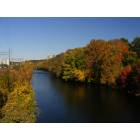 Woonsocket: Blackstone River as seen from the Hamlet Ave Bridge in Woonsocket