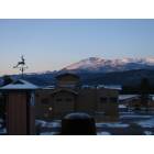Woodland Park: : Looking over Woodland Park Library at Pikes Peak on early April morning