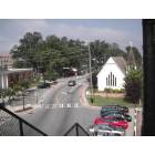 Hapeville: : Downtown Hapeville - view from overpass looking southwest at Post Office
