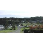 Freeland: : Holmes Harbor moorage and dock area from Freeland hall