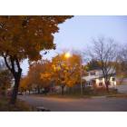 Madison: : a photo of a residential neighborhood on Madison's fast east side taken at night during October