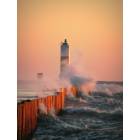 South Haven: : Lighthouse at sunset