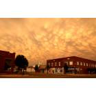 Hooker: Mammatus clouds over downtown Hooker, Oklahoma in 2008