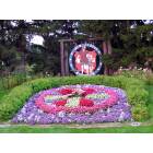 New Glarus: The Floral Clock greets visitors to New Glarus