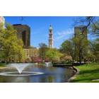 Hartford: : Travelers Tower from Bushnell Park in the spring