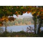 Enfield: Mascoma Lake through an autumn canopy!