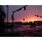 Anchorage: : A sunset caught at Lake Otis and 88th Avenue,South Anchorage, during the "Pineapple Express" weather that occured in January of 2009