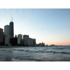 Chicago: : Chicago skyline viewed from Olive Park Beach.