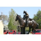 Kiowa: Bronze Pioneer Statue dedication April 16, 2004 - Kiowa, KS