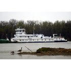St. Louis: : Barge on the Mississippi by Grafton Il