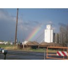 Akron: : Rainbow by grain elevators