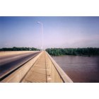 Moffett: On the bridge crossing the Arkansas River from Fort Smith, Arkansas to Oklahoma. Moffett is on the Oklahoma side of the bridge.
