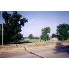 Moffett: Looking toward Moffett, Oklahoma after having crossed the bridge from Fort Smith, Arkansas into Oklahoma.
