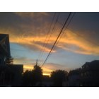 Medford: clouds in the sunset over summer street