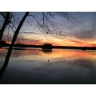 Standish: sun has set at Watchic Lake, Standish, Maine