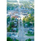 Tomah: Beautiful downtown Tomah Wisconsin as seen by air on a beautiful summer night.