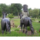 Hopatcong: statues overlooking park