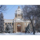 Carrington: Foster County Courthouse in Winter - Carrington, ND