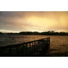 Boiling Spring Lakes: sun down at the big lake