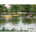 St. Charles: Canoes on Fox River - taken from the park on second street