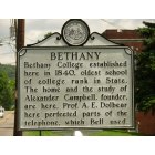 Bethany: Historic Marker for Bethany College