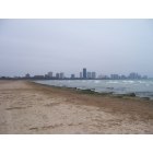 Chicago: : Chicago on a foggy day from Montrose Beach