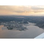 Olympia: : A view of Olympia, WA from 1,500 feet. This picture was taken from a Piper Cherokee over Priest Pt. looking south over downtown with the Olympia airport visible in the large field in Tumwater.