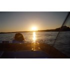 Big River: boating at sunset