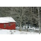 Searsport: red barn down by the river