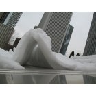 Chicago: : A snowdrift by the Chicago Bean sculpture