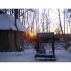 Levittown: holly hills sunrise after our second big snow right as we entered february 2010! extremem bbq anyone?