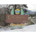 Leavenworth: : Sign on Route 2 entering Leavenworth the Bavarian Village