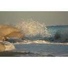 Ocean Isle Beach: Man vs. Sea Sandbags at the East end of Ocean Isle Beach, NC