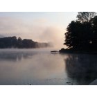 Waynesville: Morning Mist on Lake Junaluska