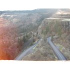 Rowena: A view of the Historic Columbia River Scenic Highway gentle curves at Rowena