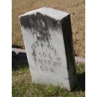 Hernando: Civil War grave, Hernando Cemetary, fallen soldier of the C.S.A.