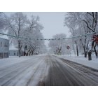 Wellsville: Main Street on a quiet winter day,