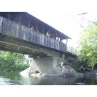 Waitsfield: Lauren Cunningham jumping off the covered bridge