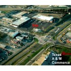 Commerce: this is commerce,Texas from helicopter view