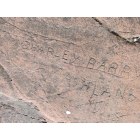 Grand Marais: Names carved in rock at Artist Point