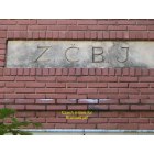 Brainard: Czech Initials on building in Brainard Nebraska