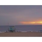 Hermosa Beach: : Lifeguard Tower @ Sunset in Hermosa Beach, California, USA
