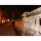 Watertown: : This is the marble rail that is in front of Flower Memorial Library taken after sunset.