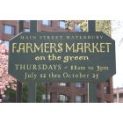 Waterbury: Farmer's Market Sign On The Green
