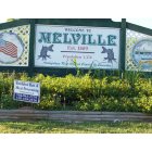 Melville: the sign you see when enter into melville
