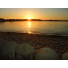 Winnsboro: : Lake Winnsboro's sandy beach at sunset