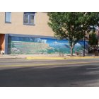 Glenwood Springs: : Mural on a building at 9th and Grand of the Flat Tops Wilderness by Fred Haberlein