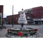 Middlesborough: Fountain in winter in Fountain Square Middlesboro Ky.