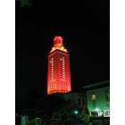 Austin: : University of Texas Tower lit with #1 after Longhorns beat USC in 2006 Rose Bowl for NCAA Football Championship