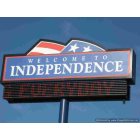 Independence: our welcome sign